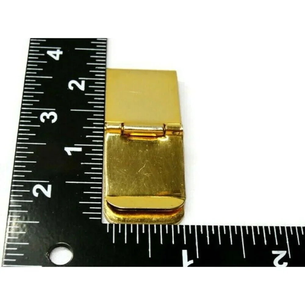 Gold Tone Engravable Money Clip Cash Holder Used